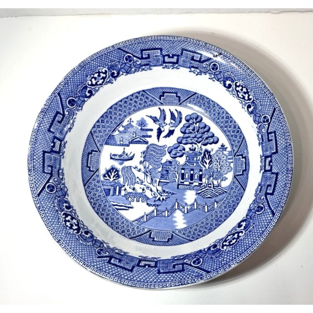 Ridgway & Co Semi China Blue Willow Bowl 1937 8.5"